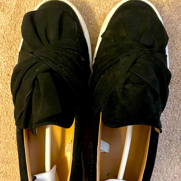A new day suede black slip ons - Picture 2 of 3